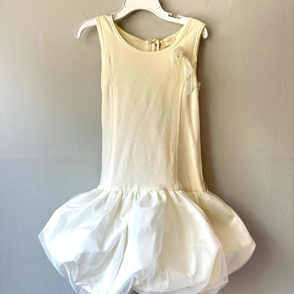 Monnalisa girls dress puffball skirt size 7 NWT